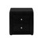 Table de chevet avec revêtement en similicuir noir, idéale pour le rangement dans la chambre à coucher, transitionnel, l 20,5 po x P 16,3 po H