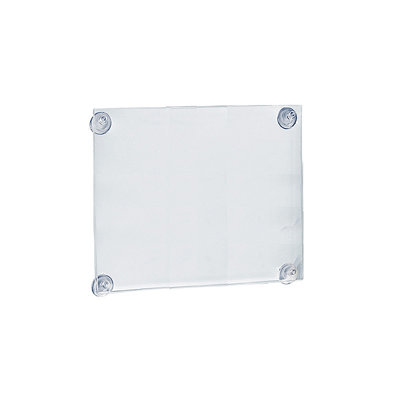 Cadre transparent pour porte / enseigne de porte / ventouse en acrylique transparent l 11 po x H 14 po, paquet de 2