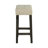 Transitional Bar Table Set With Upholstered Tufted Stools And USB Ports,Set Of 4