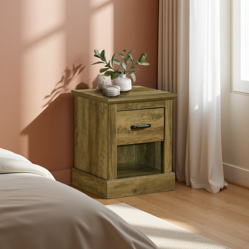 Table d'appoint, H 21 po, table de bout, tiroir de rangement, table de chevet, lampe, salon