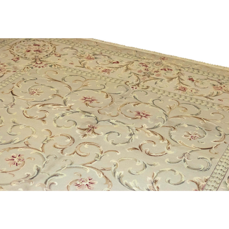 Handmade Silk and Wool Oriental Area Rug