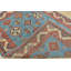 Tapis bleu nouvel âge en laine 6 pi 8 po x 9 pi 8 po Morrise