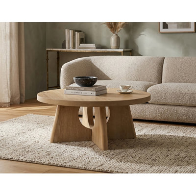 Sienna 40" Round Natural Oak Coffee Table