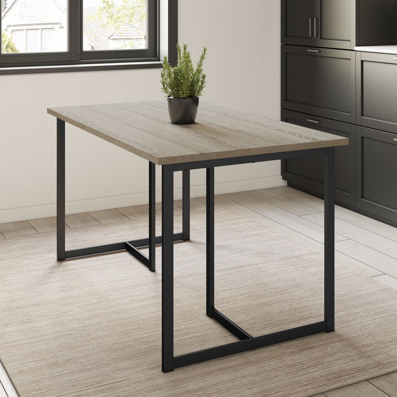 Table de salle à manger rectangulaire L 54 po ou L 60 po, Gris/beige, L 32 po x L 54 po