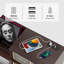 Record Player Stand With Power Outlet And Led Light