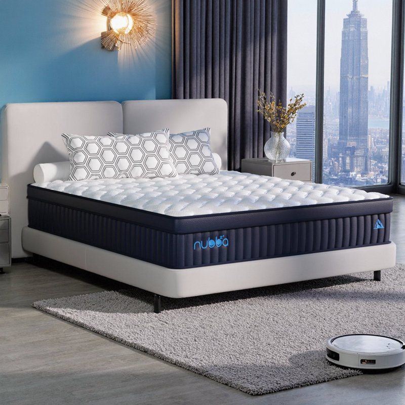 Matelas hybride de luxe pleine grandeur de 14 pouces - ferme, avec mousse à mémoire de forme et ressorts ensachés pour un soulagement de la pression de qualité supérieure, un soutien rafraîchissant et un confort moelleux et hypoallergénique