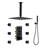 3-Functions 12" Ceiling-Mounted Thermostatic Shower System-119092663