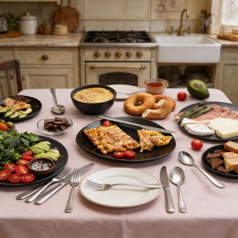 Service de table 12 pièces en acier inoxydable avec 4 couteaux, fourchettes et cuillères