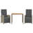 Square 2 - Person 90cm Long Bistro Set with Cushions
