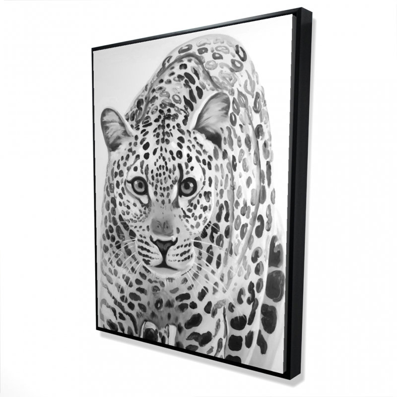 Leopard Ready To Attack Print On Canvas