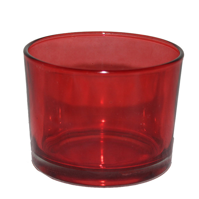 2.45'' H Glass Tabletop Votive Holder, Red