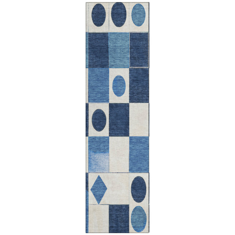 Machine Washable Indoor/Outdoor Braithwaite ACN2181 Geometric Rug