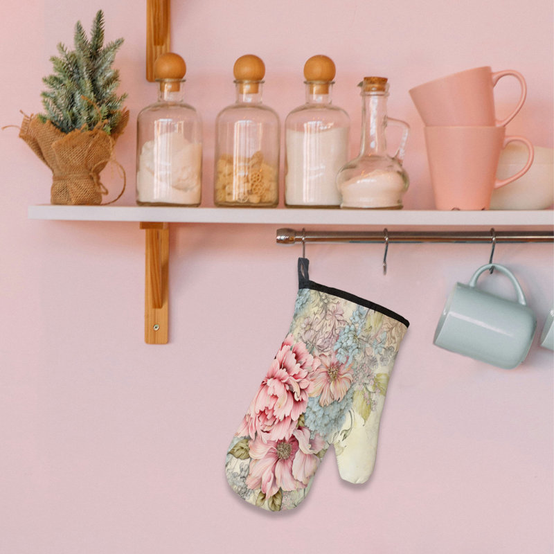 Soft Petals Oven Mitt Cotton Twill