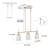 Lidia 3 - Light Dimmable Square / Rectangle Chandelier