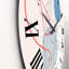 Papillon, dessin au trait sur une forme cubique I - horloge murale moderne-60328535