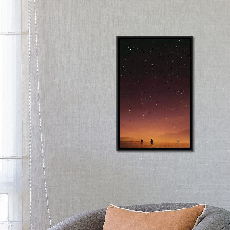 " Planet Walk " by Stoian Hitrov, 26" H x 18" W x 1.5" D, No Mat, Black Framed Canvas