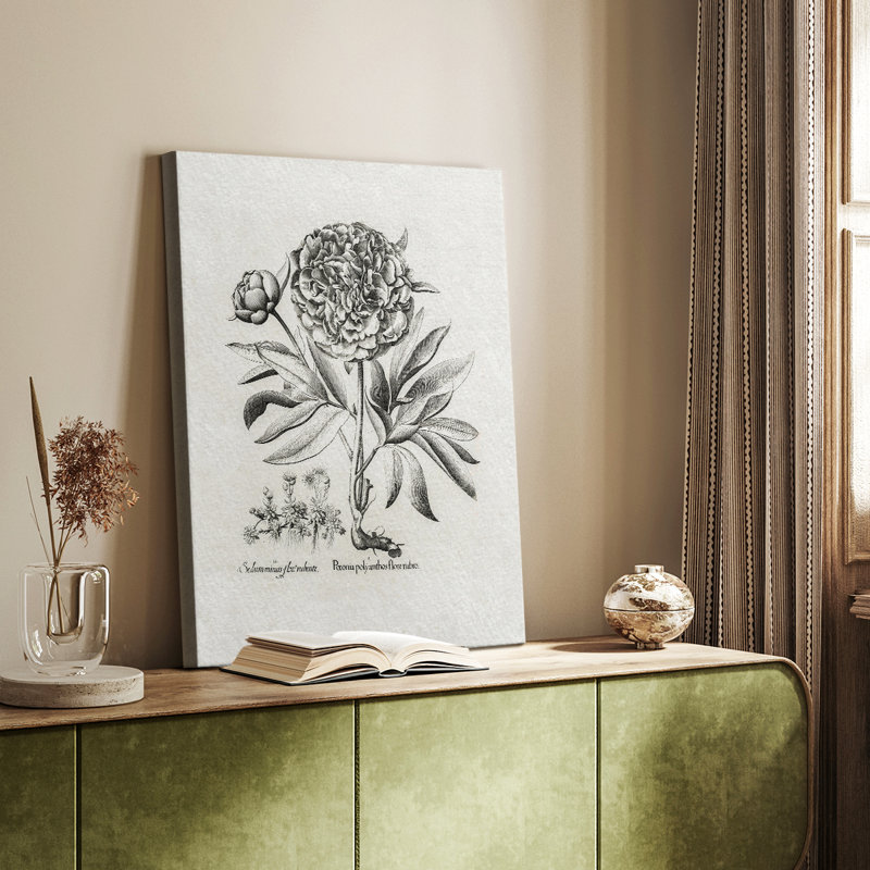 Motif floral rétro vintage CCXVXI - galerie sur mesure, H 60 po x l 40 po