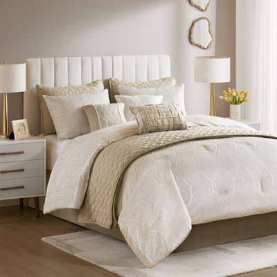 10- Piece Queen Jacquard Comforter Set
