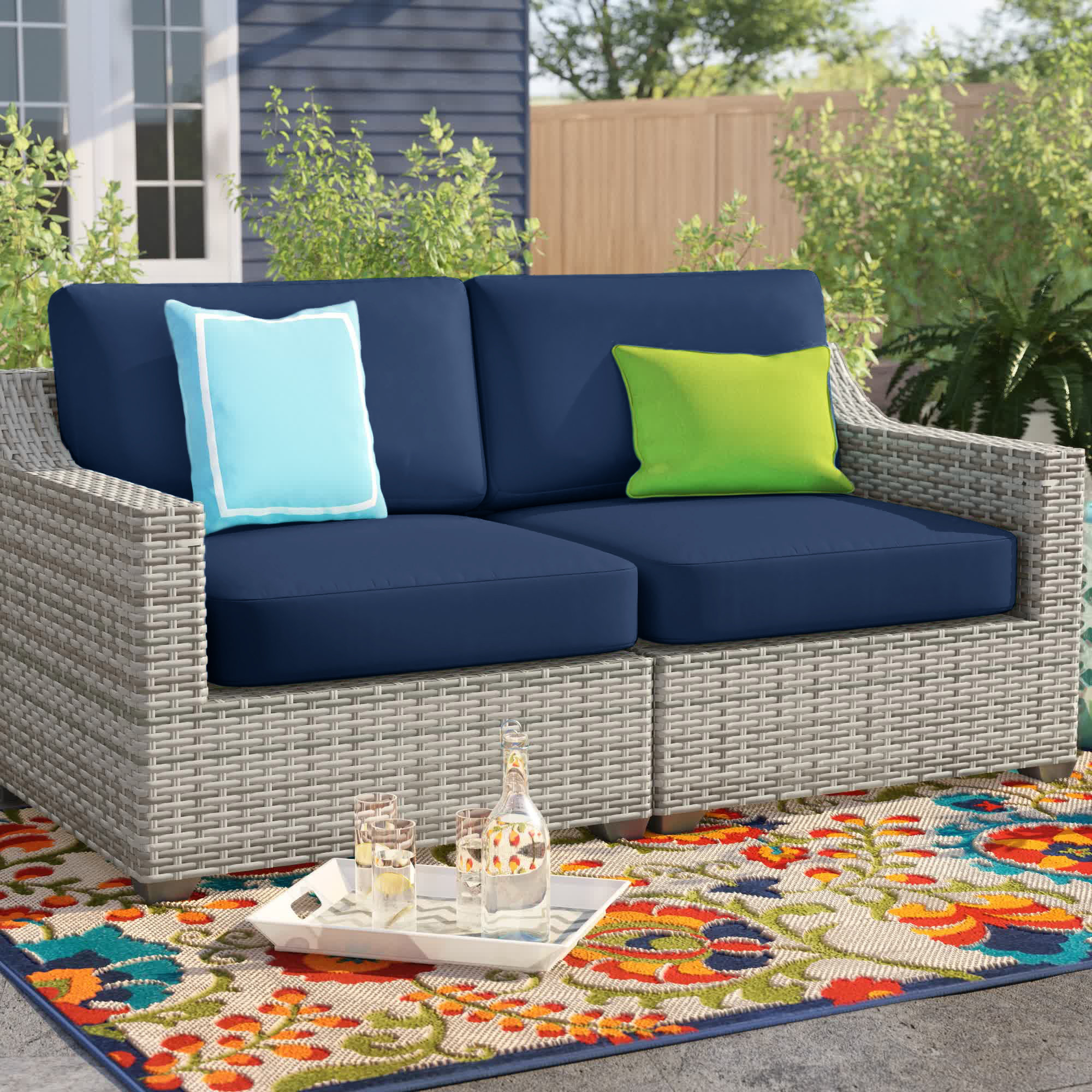 Wayfair outdoor loveseat discount