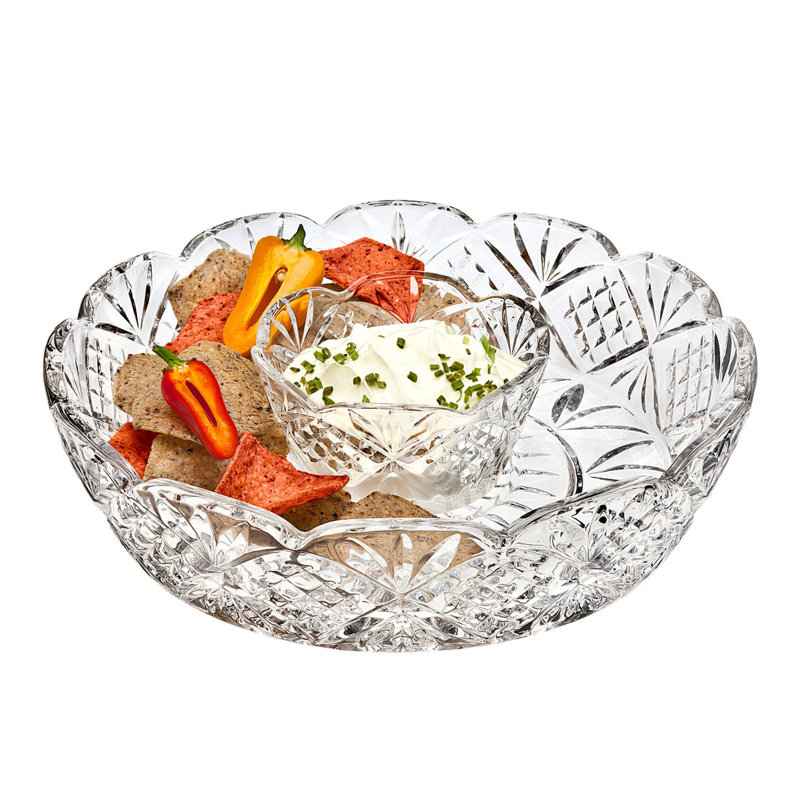 Cristal de Dublin festonné Chip & Dip