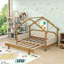 Lit en bois avec barrières rembourrées-293669328