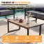 Ensemble de conversation extérieur 4 pièces pour patio avec assises profondes et structure en acier robuste-488715875