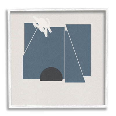 «Modern Shape Collage Minimal Blue»