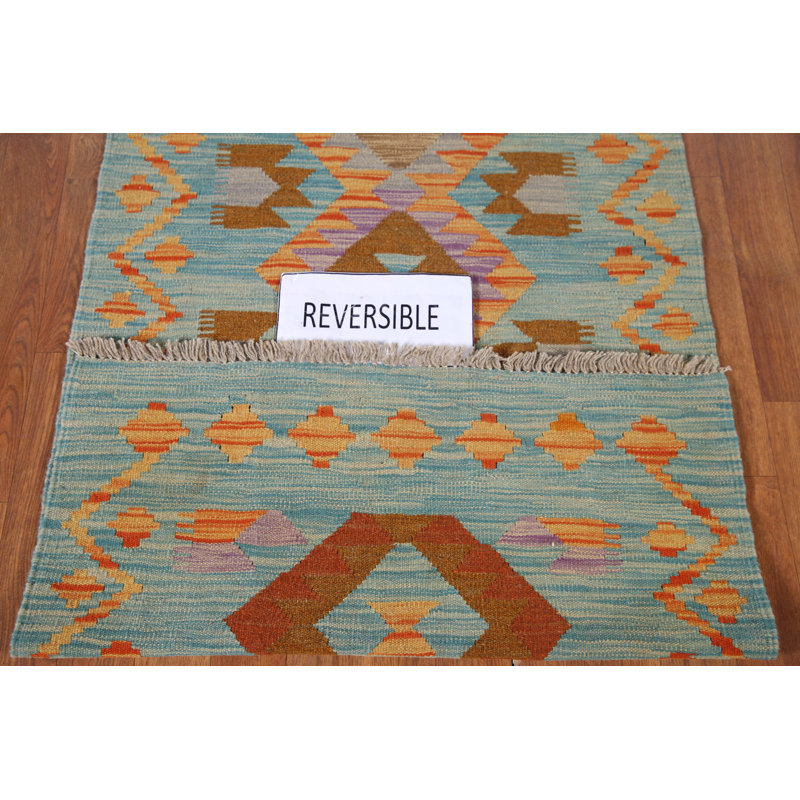 Geometric Kilim Oriental Runner Rug 3x16