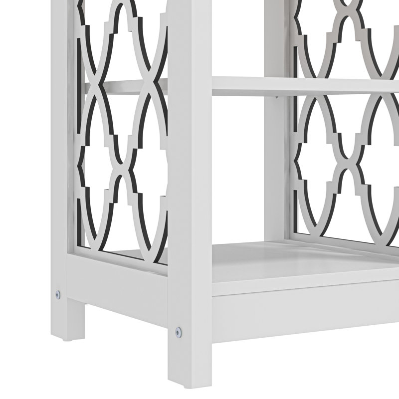 Nova 39.5cm W Manufactured Wood Bedside Table, White