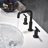Widespread Bathroom Sink Faucet With With CUPC Water Supply Hose And Cartridge