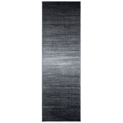 Difranco Machine Made Power Loom Polypropylene Area Rug in Dark Gray/Light Gray