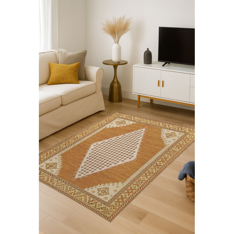 Tapis beige tissé traditionnel Mosso, 2'6" x 4'11"