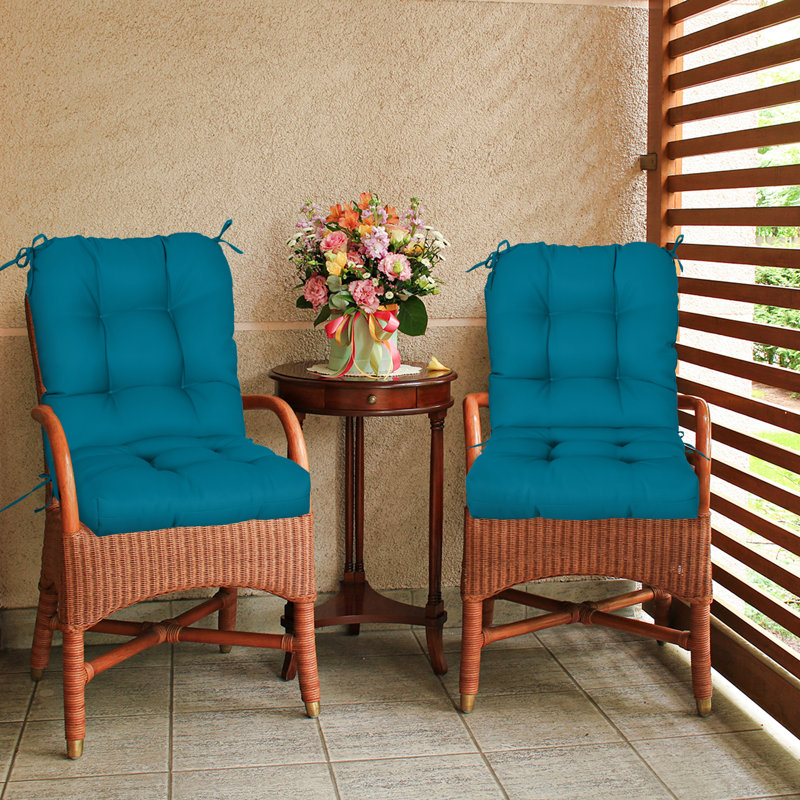 Indoor/Outdoor Seat/Back Cushion, Peacock Blue