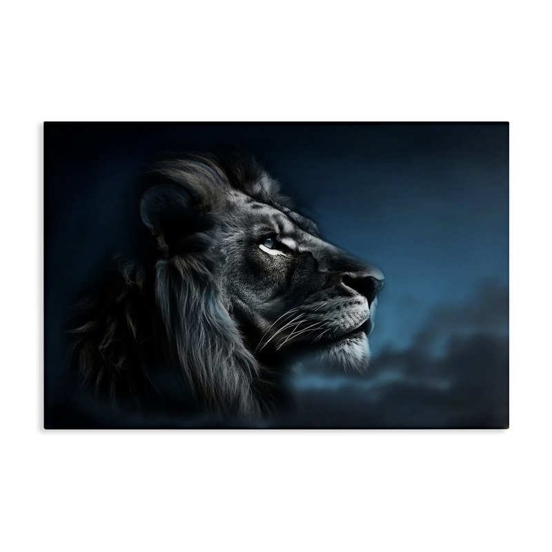 Art mural sur toile Intense Gazing Lion par CAD Designs, H 16 po x l 24 po