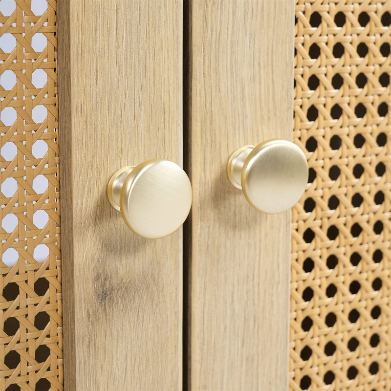 Meuble-lavabo de 30 pouces: portes en rotin tissées à la main
