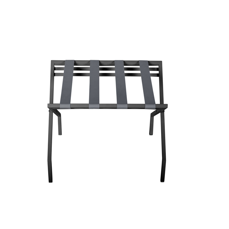Porte-bagages pliable en métal Suba, Noir, Gris