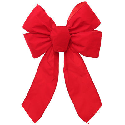 12" x 18" Red Wired Christmas Ribbon Bows (Set of 12)