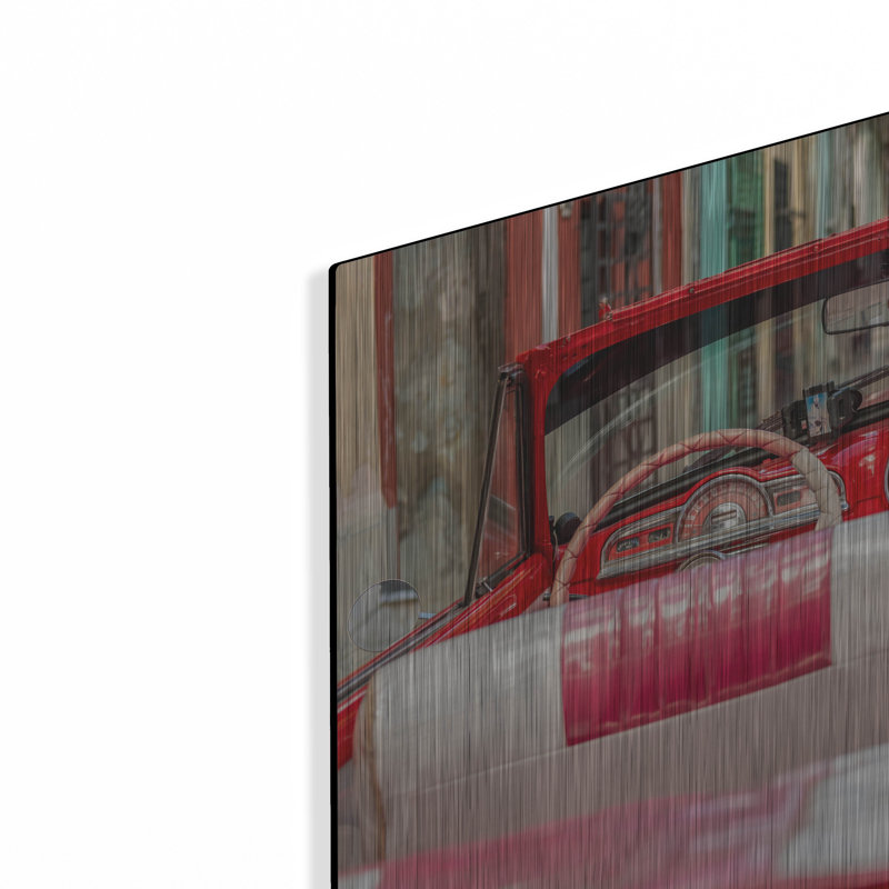 «50's Car, Havana» par Richard Silver, art mural en métal, H 16 po x l 24 po
