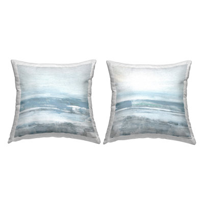 Coussin extérieur imprimé abstrait Ocean Beach par Katrina Craven (ensemble de 2)