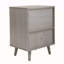 Ensemble de 2 tables de chevet avec compartiment de rangement à tiroirs - gris