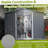 8X6 FT Outdoor Tool Storage Shed With Metal Foundation & Lockable Doors,  All Weather Metal Sheds