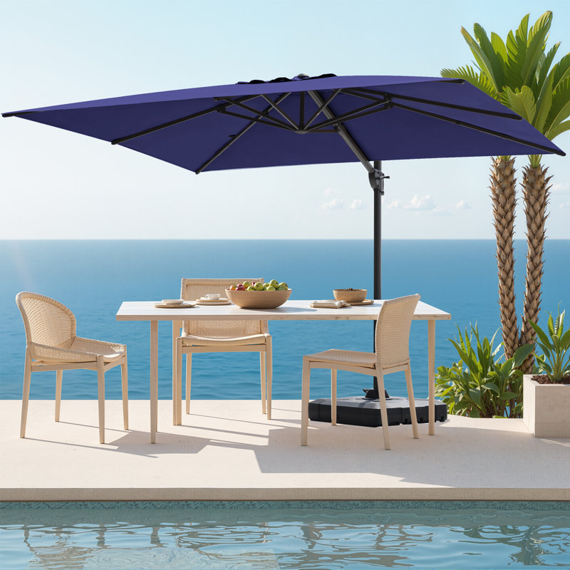 128' X 104' Rectangular Cantilever Umbrella with Weighted Base, Marine