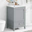 Meuble-lavabo de 20 po avec lavabo, armoire de salle de bain avec porte à fermeture douce, support de rangement et tiroir-1290487828