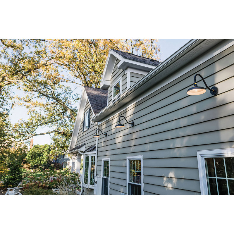 Foundry Wall Mount Outdoor Barn Light, Textured Black, 13.75" H x 12" W x 24" D