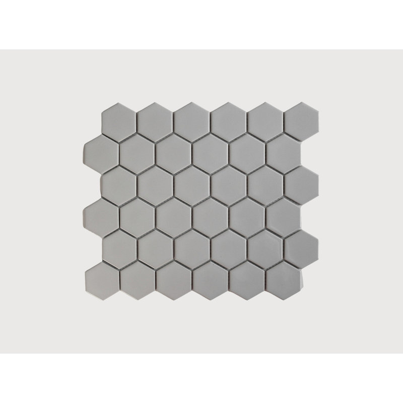 Metro Hex 2" Mosaic, Gray, Glossy