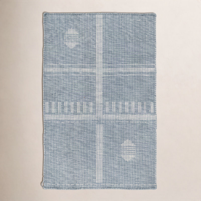Tapis intérieur / extérieur Spataro Lulu, Bleu, Rectangle 8 pi 9 po x 11 pi 9 po