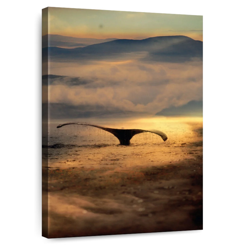 Brampt Alaska Whale Tail Dive, 30" H x 20" W