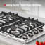 Plaque de cuisson au gaz à 4 brûleurs 30 po GASland en acier inoxydable, convertible au gaz naturel / GPL, certifiée CSA