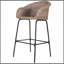 Tabouret de bar d'extérieur en métal et osier brun clair Ladd-132873354