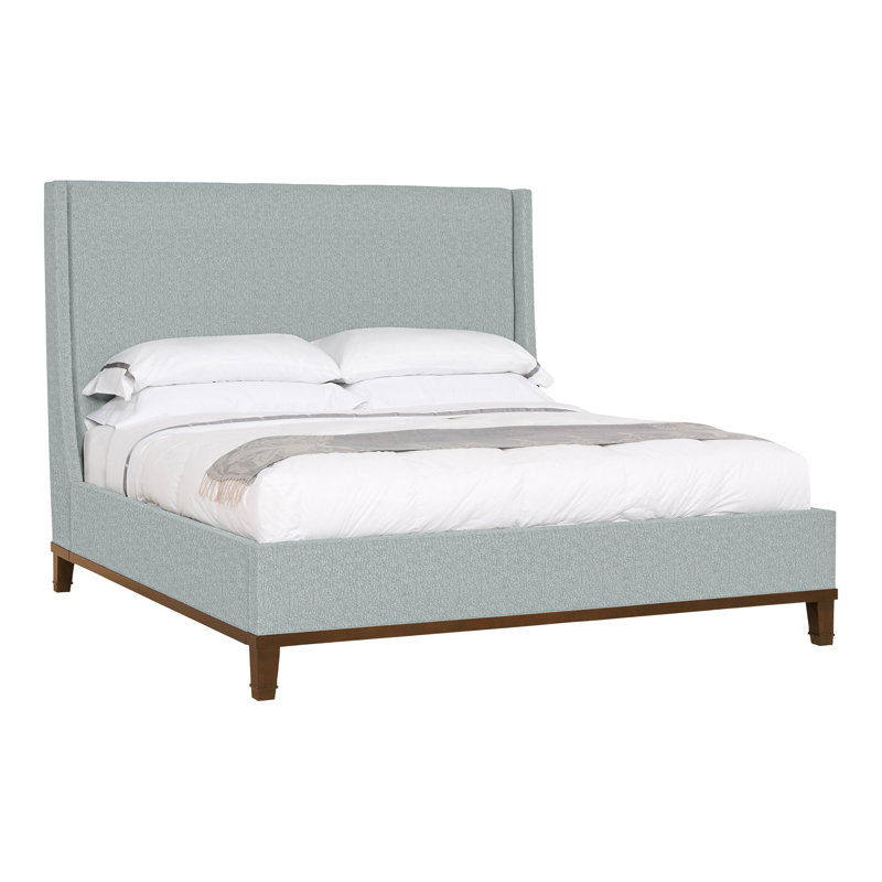 Michael Weiss Solid Wood Wingback Bed, Ian Haze, Hampton